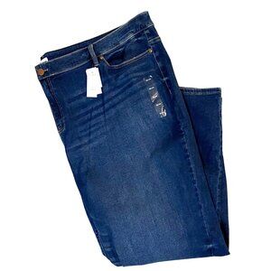 Lane Bryant High Rise Straight Leg Jeans Womens 38/40 Flex Magic Waistband Plus